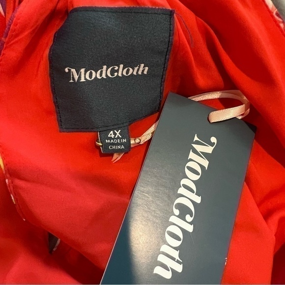 NWT ModCloth Illuminated Elegance Floral Halter Neck Maxi Dress Size 4X - Picture 10 of 11